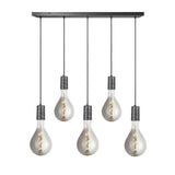 Sleek Large Edison Cluster Lights - 5 Wire – Pewter