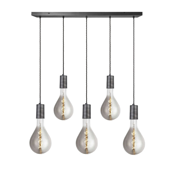 Sleek Large Edison Cluster Lights - 5 Wire – Pewter