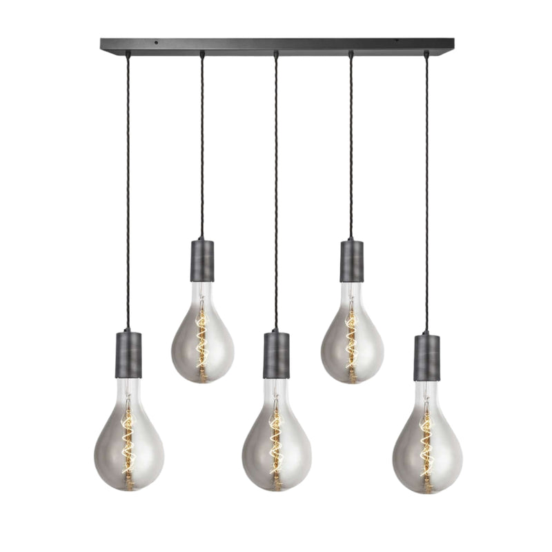 Sleek Large Edison Cluster Lights - 5 Wire – Pewter