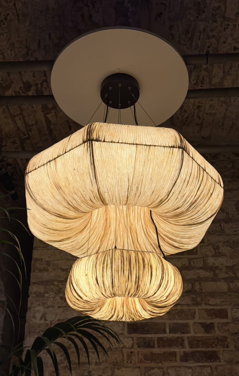 Epping Ring Paper Pendant Light - Ivory