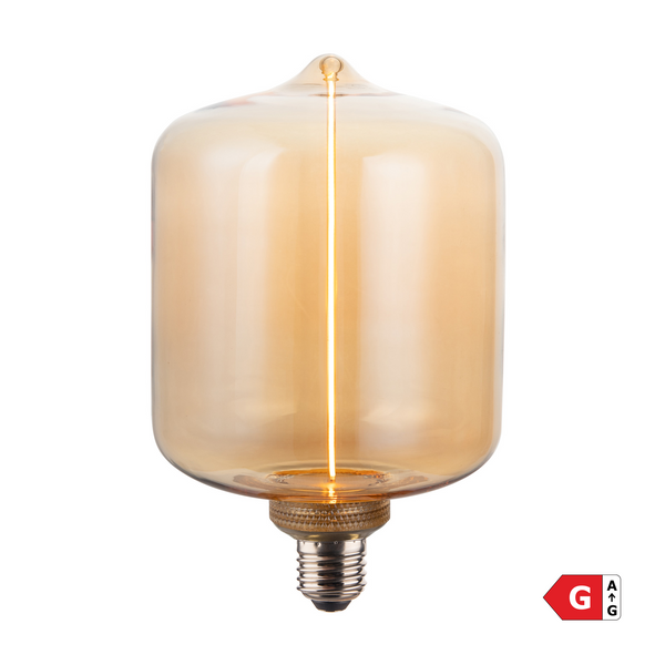 LED Single Filament Dimmable Bulb - 4W E27 T130  - Amber