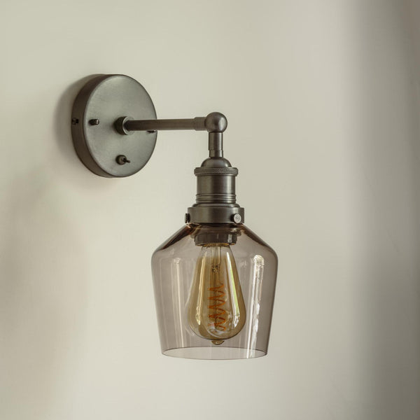 Brooklyn Glass Schoolhouse Wall Light - 5.5 Inch