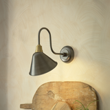 Swan Neck Cone Wall Light - 8 Inch