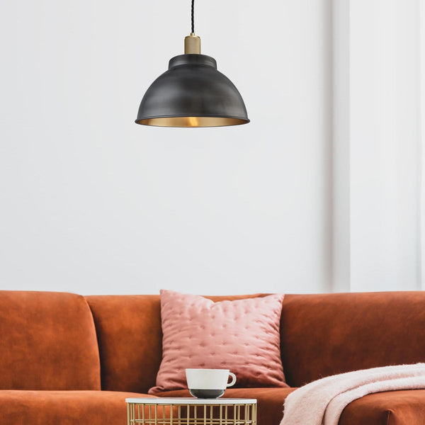 Knurled Dome Pendant - 13 Inch