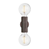 Knurled Edison Double Wall Light