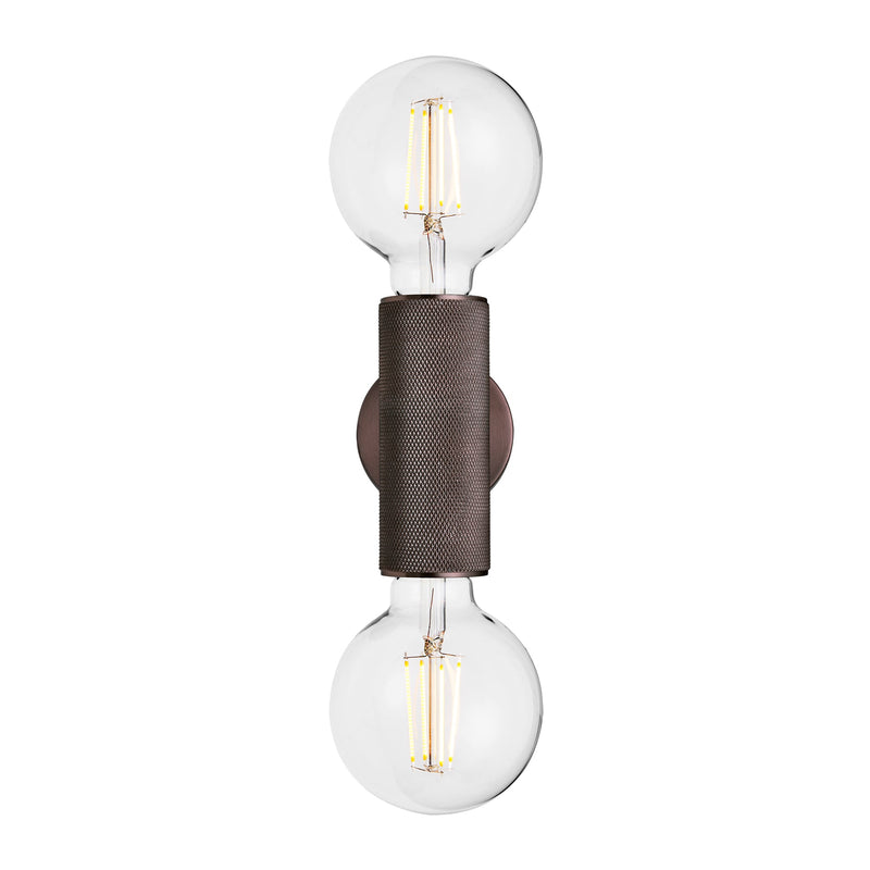 Knurled Edison Double Wall Light