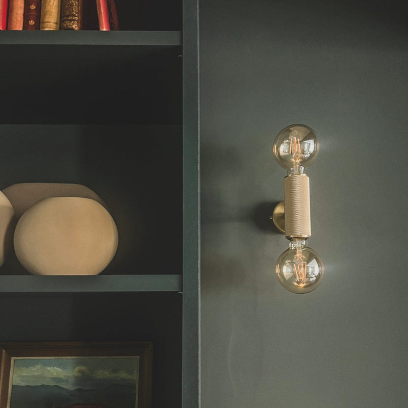 Knurled Edison Double Wall Light