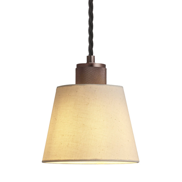Knurled Empire Pendant - Light Natural Cotton