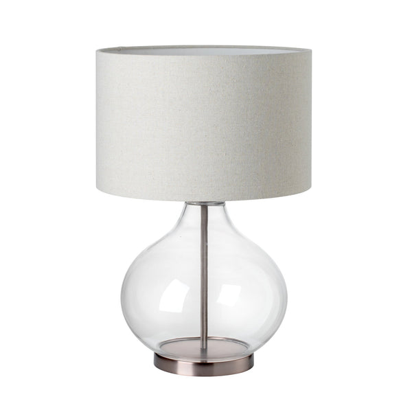 Knurled Glass Drop Table Lamp - Bronze