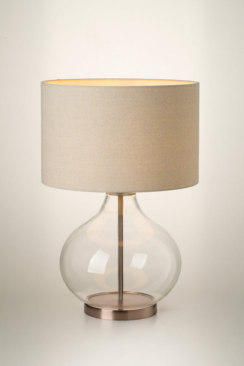 Knurled Glass Drop Table Lamp - Bronze