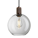 Knurled Glass Globe Pendant Light - 9 Inch