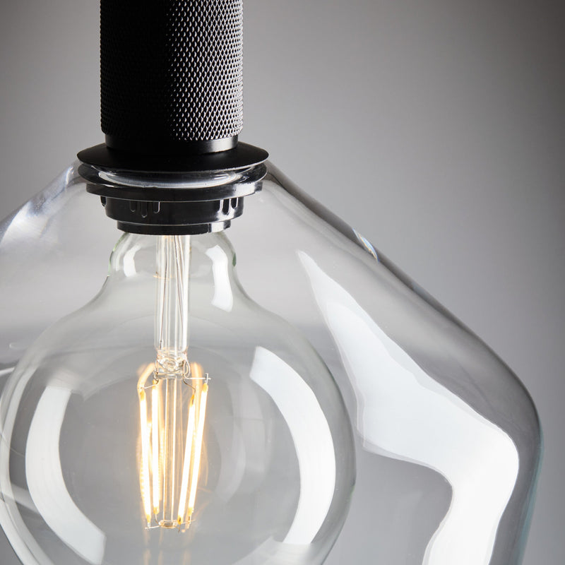 Knurled Glass Schoolhouse Pendant - 10 Inch