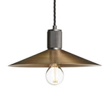 Knurled Slope Pendant Light  - Brass