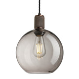 Knurled Glass Globe Pendant Light - 9 Inch