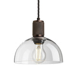 Knurled Glass Dome Pendant Light - 8 Inch