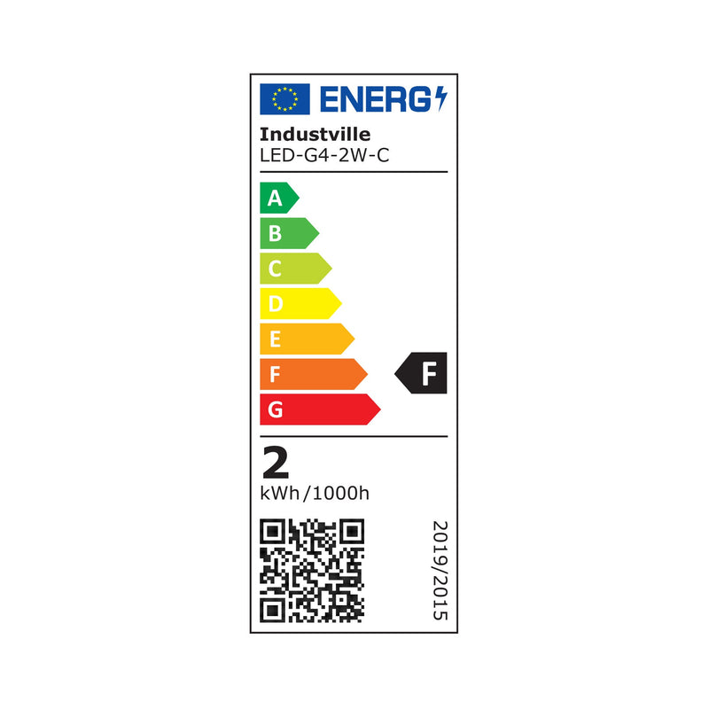 LED Silicone Non Dimmable Bulb - 2W 2 Pin Capsule G4 - Clear - Pack of 4