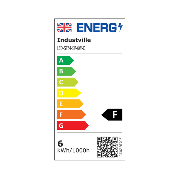 LED Pear Edison Bulb E27 - ST64 - Spiral