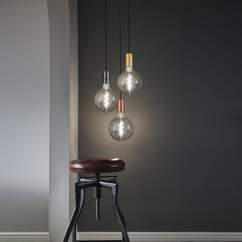 Vintage Giant LED Edison Bulb Old Filament Lamp - 8W E27 Spiral Globe G200 - Smoke Grey