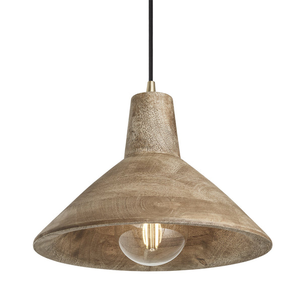 Maribo Wooden Pendant Light - 12 inch