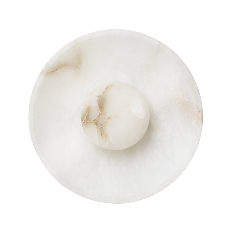 Alabaster Stone Diffuser Wall Light - 10 inch - White