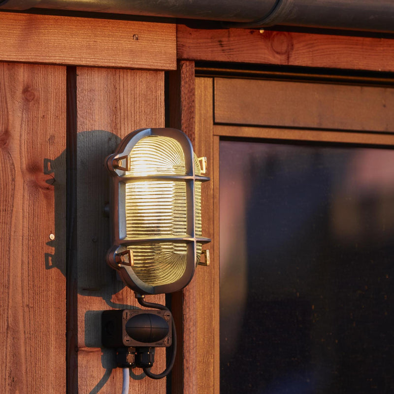 Bulkhead Outdoor & Bathroom Oval Wall Light - 6 Inch