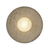 Travertine & Alabaster Stone Diffuser Wall Light - 10 inch - Natural
