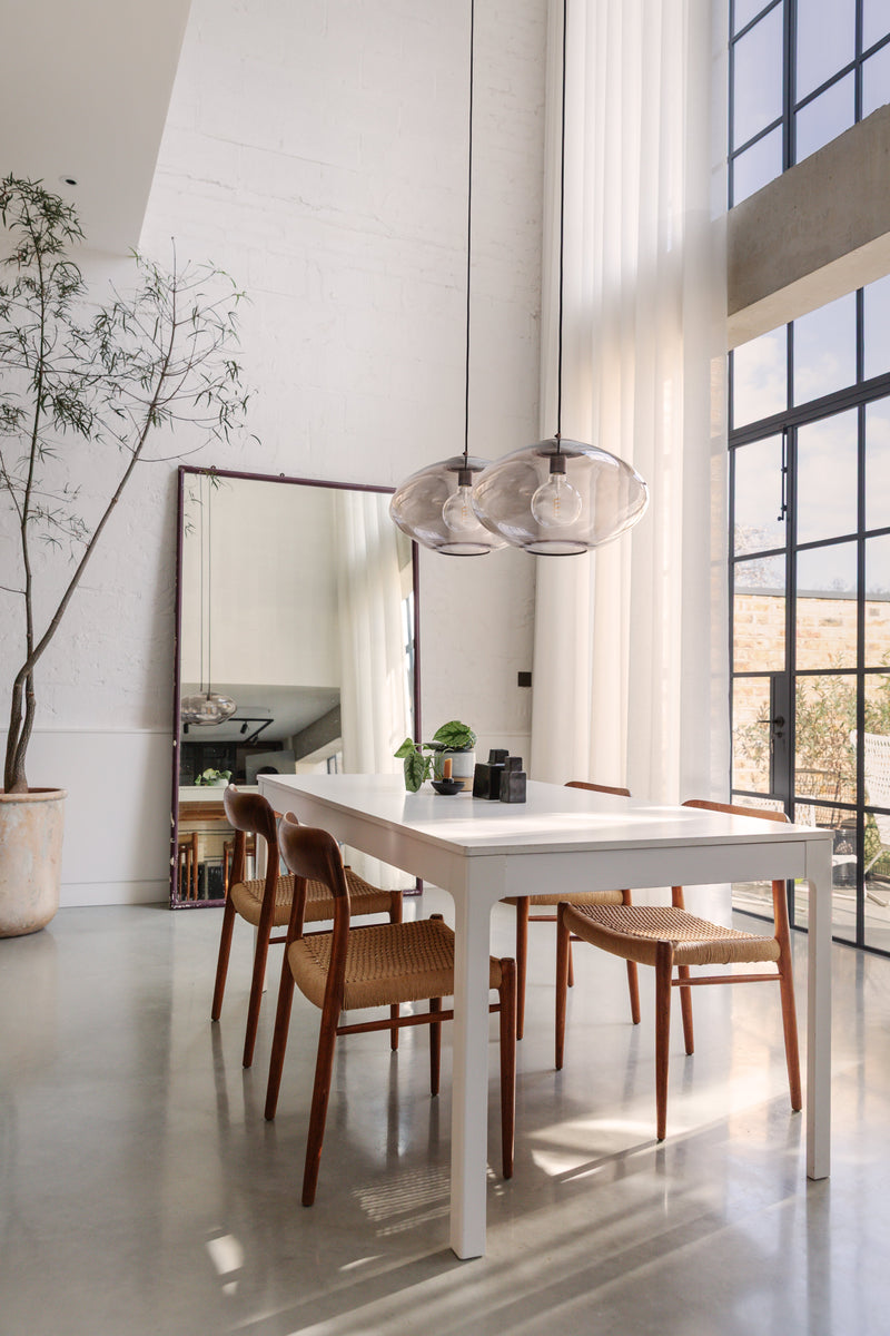Preston Glass Oval Pendant Light