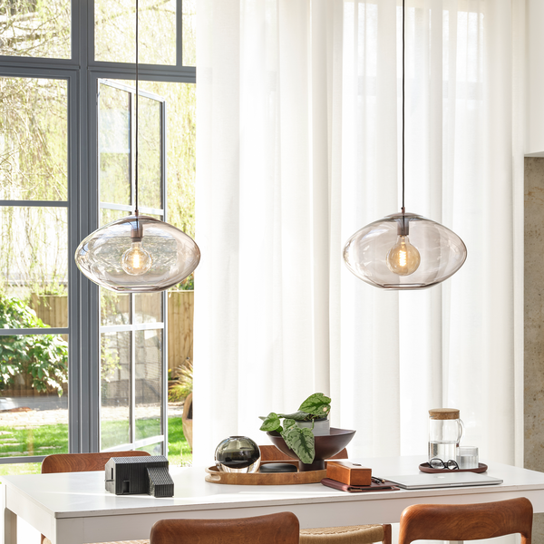 Preston Glass Oval Pendant Light
