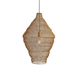 Beehive Wire Cage Metal Mesh Pendant Light - Diamond - Brass