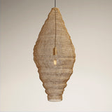 Beehive Wire Cage Metal Mesh Pendant Light - Oval - Brass
