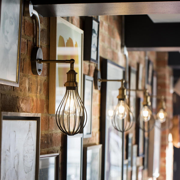 Brooklyn Balloon Cage Wall Light - 6 Inch