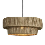Raffia Layered Pendant Light - Natural