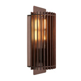 Rift Slatted Wooden Wall Light - Dark