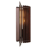Rift Slatted Wooden Wall Light - Dark