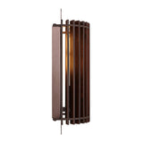 Rift Slatted Wooden Wall Light - Dark