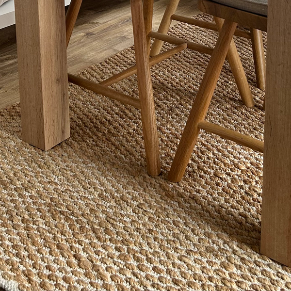 Hale Hand Woven Jute Rug - Natural & Cream