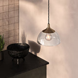 Chelsea Glass Dome Pendant - 8 Inch