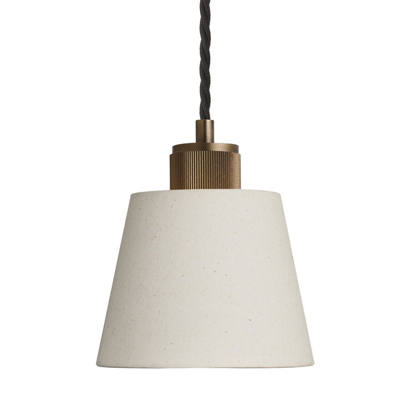 Ribbed Empire Pendant - Light Natural Cotton