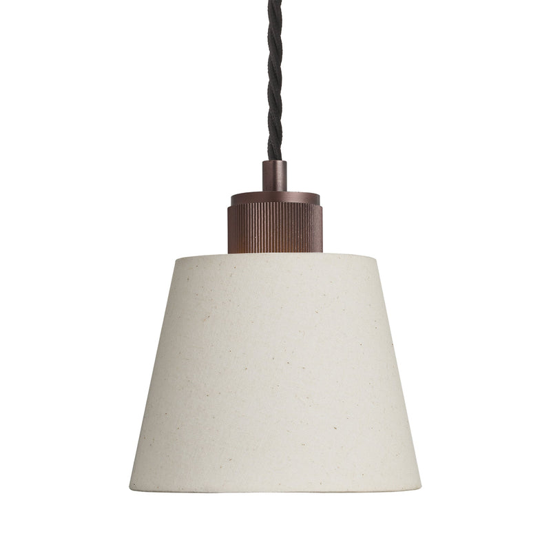 Ribbed Empire Pendant - Light Natural Cotton