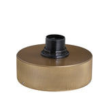 Rift Slatted Wooden Drum Semi Flush Mount Light - Dark