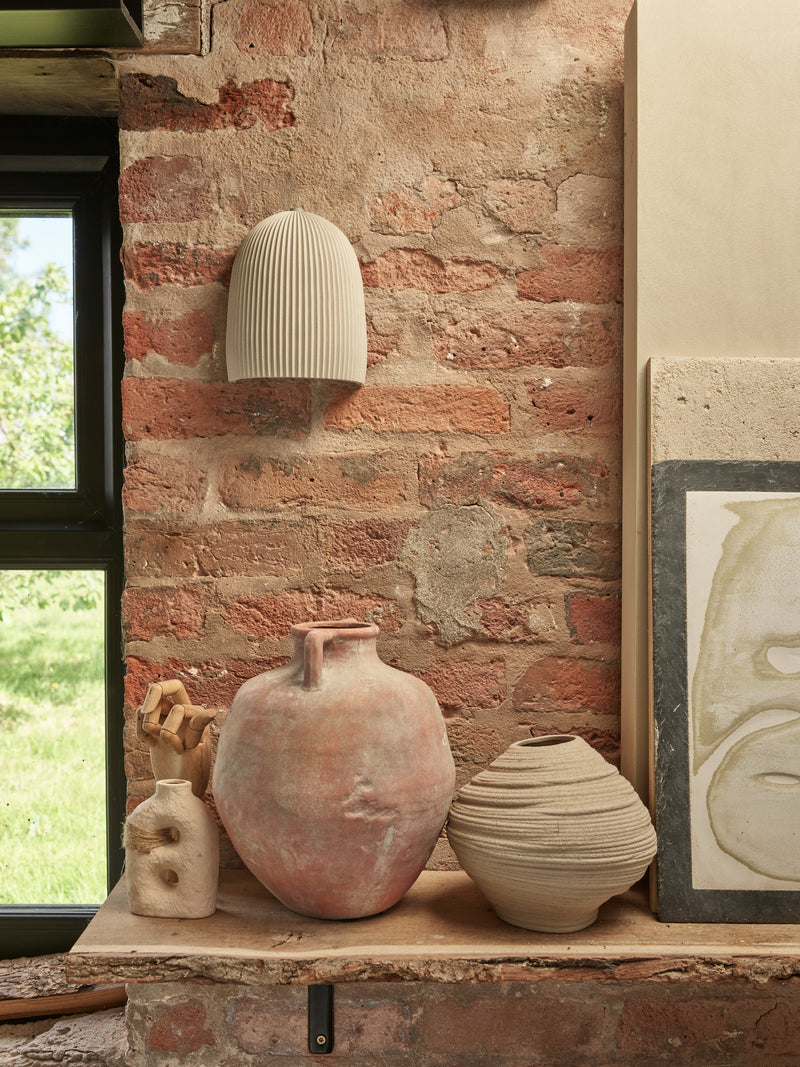 Ramsay Outdoor & Bathroom Cone Wall Light - Ivory