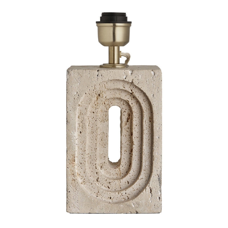 Travertine Rectangular Table Lamp