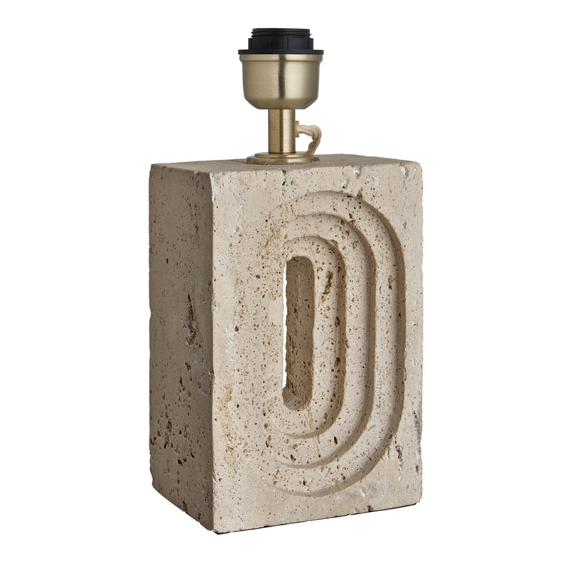 Travertine Rectangular Table Lamp