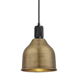 Ribbed Cone Pendant - 7 Inch