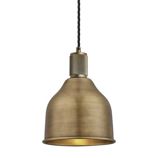 Ribbed Cone Pendant - 7 Inch