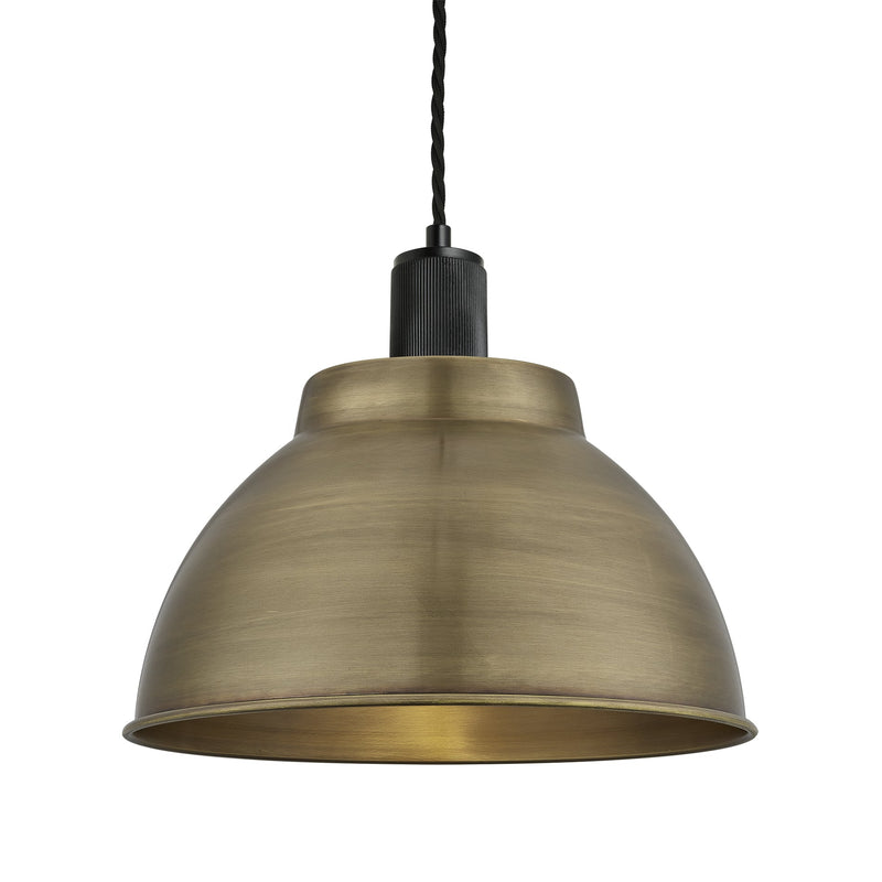 Ribbed Dome Pendant - 13 Inch