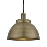 Ribbed Dome Pendant - 13 Inch
