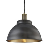 Ribbed Dome Pendant - 13 Inch