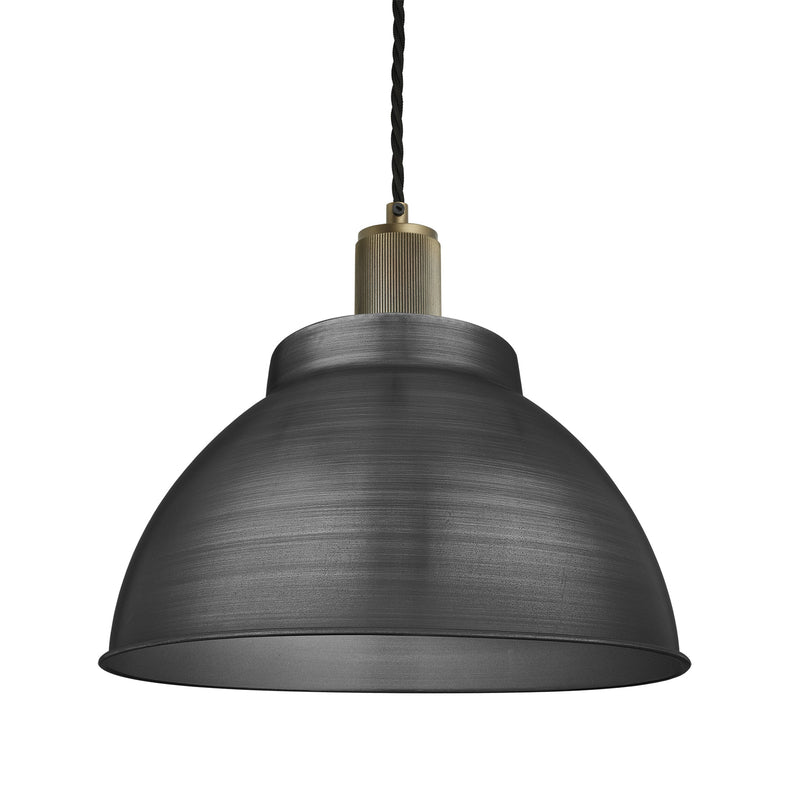 Ribbed Dome Pendant - 13 Inch