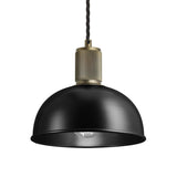 Ribbed Dome Pendant - 8 Inch